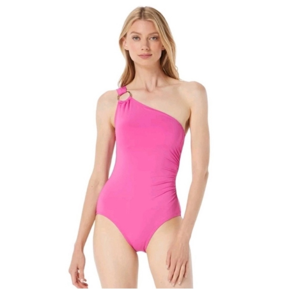NWT Michael Kors Pink One-Shoulder Swimsuit